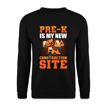 Pre-k Is My New Construction Site Back to School - Unisex Sweatshirt - black - Front - Alina (178cm) & Michal (187cm)