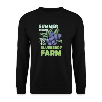 Blueberry Blueberry Shrub Forest Forest Fruit - Unisex Sweatshirt - black - Front - Alina (178cm) & Michal (187cm)