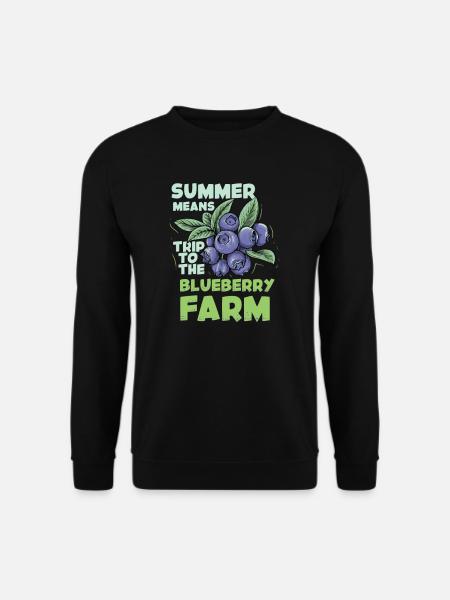 Blaubeere Heidelbeere Strauch Wald Waldfrucht - Unisex Pullover - Schwarz