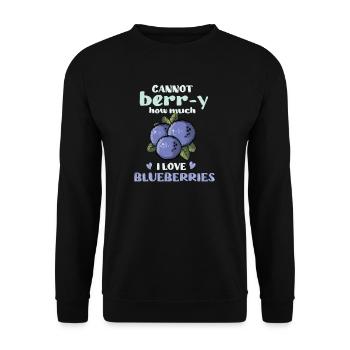 Blueberry Blueberry Shrub Forest Forest Fruit - Unisex Sweatshirt - black - Front - Alina (178cm) & Michal (187cm)