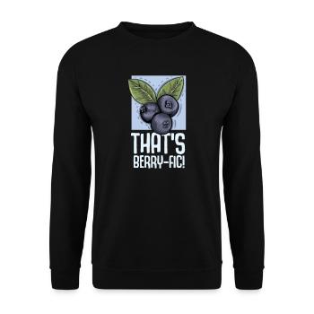 Blueberry Blueberry Shrub Forest Forest Fruit - Unisex Sweatshirt - black - Front - Alina (178cm) & Michal (187cm)