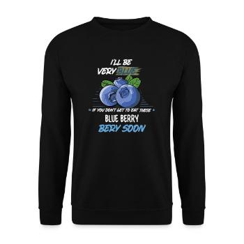 Blueberry Blueberry Shrub Forest Forest Fruit - Unisex Sweatshirt - black - Front - Alina (178cm) & Michal (187cm)