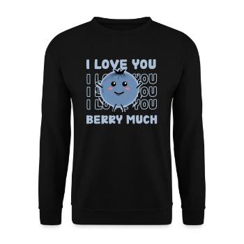 Blueberry Blueberry Shrub Forest Forest Fruit - Unisex Sweatshirt - black - Front - Alina (178cm) & Michal (187cm)