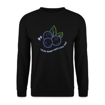Blueberry Blueberry Shrub Forest Forest Fruit - Unisex Sweatshirt - black - Front - Alina (178cm) & Michal (187cm)