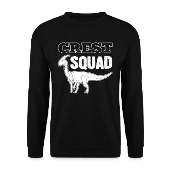 Crest Squad Parasaurolophus Dinosaur - Unisex Sweatshirt - black - Front - Alina (178cm) & Michal (187cm)
