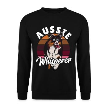 Aussie Whisperer Australian Cattle Dog - Unisex Sweatshirt - black - Front - Alina (178cm) & Michal (187cm)