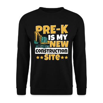 Pre-k Is My New Construction Site Back to School - Unisex Sweatshirt - black - Front - Alina (178cm) & Michal (187cm)