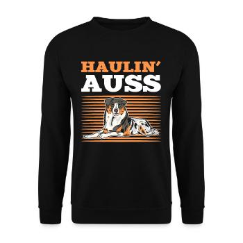 Haulin Auss Aussie Australian Cattle Dog - Unisex Sweatshirt - black - Front - Alina (178cm) & Michal (187cm)