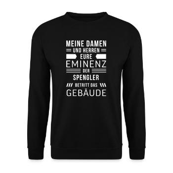 Spengler I Installateur Blech Handwerker Motiv für - Unisex Pullover - Schwarz - Vorne - Alina (178cm) & Michal (187cm)