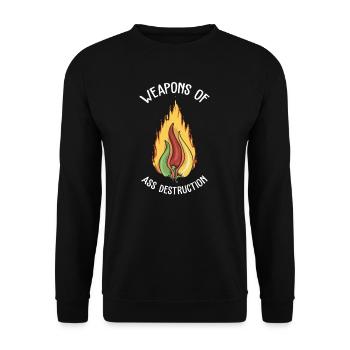 Chili Jalapenos Habaneros Carolina Reaper - Unisex Sweatshirt - black - Front - Alina (178cm) & Michal (187cm)