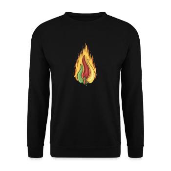 Chili Jalapenos Habaneros Carolina Reaper - Unisex Sweatshirt - black - Front - Alina (178cm) & Michal (187cm)