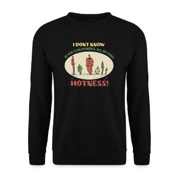 Chili Jalapenos Habaneros Carolina Reaper - Unisex Sweatshirt - black - Front - Alina (178cm) & Michal (187cm)