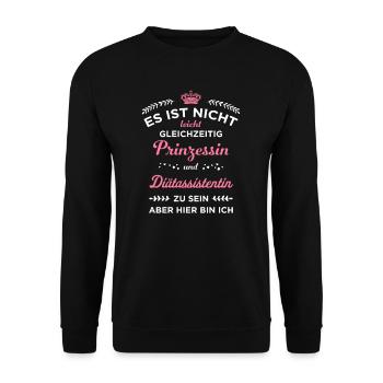 Prinzessin und Diätassistentin I Diät Motiv für - Unisex Pullover - Schwarz - Vorne - Alina (178cm) & Michal (187cm)