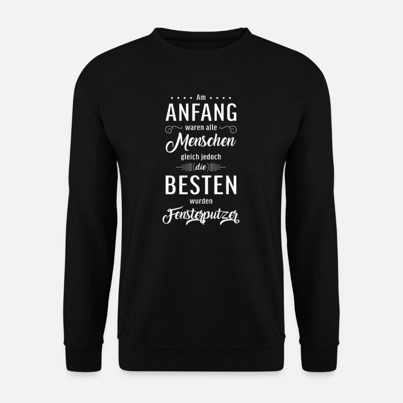 Fensterputzer I Putzkraft Motiv für - Unisex Pullover - Schwarz