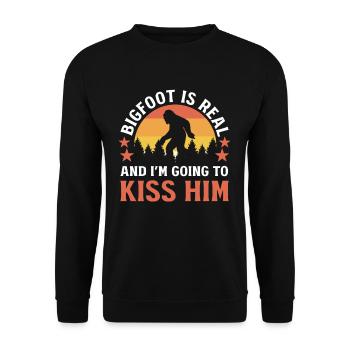 Bigfoot Sasquatch Yeti Créature Mythique Monstre B - Sweat-shirt Unisexe - noir - Devant - Alina (178cm) & Michal (187cm)