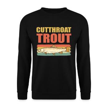 Cutthroat Trout Trout Fishing Fish Hunting - Unisex Sweatshirt - black - Front - Alina (178cm) & Michal (187cm)