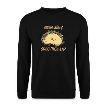 Taco Mexikanische Essen Mexico Tortilla Burrito - Unisex Pullover - Schwarz - Vorne - Alina (178cm) & Michal (187cm)