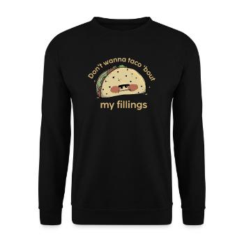 Taco Mexikanische Essen Mexico Tortilla Burrito - Unisex Pullover - Schwarz - Vorne - Alina (178cm) & Michal (187cm)
