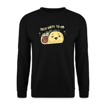 Taco Mexikanische Essen Mexico Tortilla Burrito - Unisex Pullover - Schwarz - Vorne - Alina (178cm) & Michal (187cm)