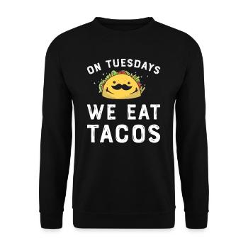Taco Mexican Food Mexique Tortilla Burrito - Sweat-shirt Unisexe - noir - Devant - Alina (178cm) & Michal (187cm)