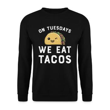 Taco Mexican Food Mexique Tortilla Burrito - Sweat-shirt Unisexe - noir - Devant - Alina (178cm) & Michal (187cm)