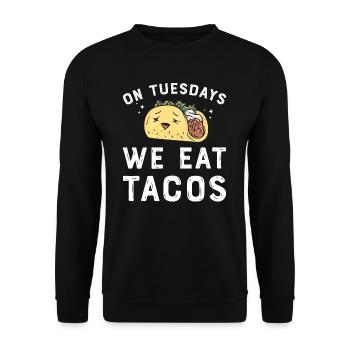Taco Mexican Food Mexique Tortilla Burrito - Sweat-shirt Unisexe - noir - Devant - Alina (178cm) & Michal (187cm)