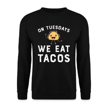 Taco Mexican Food Mexique Tortilla Burrito - Sweat-shirt Unisexe - noir - Devant - Alina (178cm) & Michal (187cm)