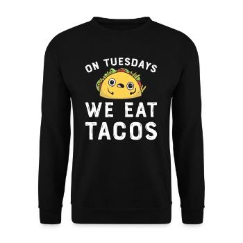 Taco Mexican Food Mexique Tortilla Burrito - Sweat-shirt Unisexe - noir - Devant - Alina (178cm) & Michal (187cm)