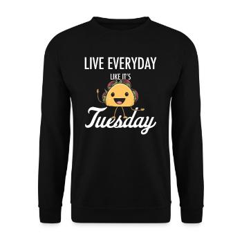 Taco Mexican Food Mexique Tortilla Burrito - Sweat-shirt Unisexe - noir - Devant - Alina (178cm) & Michal (187cm)