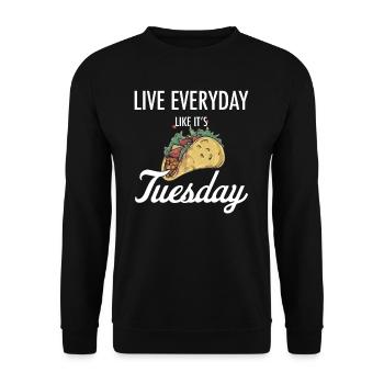Taco Mexican Food Mexique Tortilla Burrito - Sweat-shirt Unisexe - noir - Devant - Alina (178cm) & Michal (187cm)
