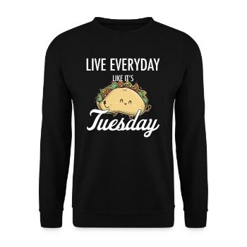 Taco Mexican Food Mexique Tortilla Burrito - Sweat-shirt Unisexe - noir - Devant - Alina (178cm) & Michal (187cm)