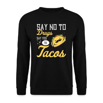 Taco Mexican Food Mexique Tortilla Burrito - Sweat-shirt Unisexe - noir - Devant - Alina (178cm) & Michal (187cm)