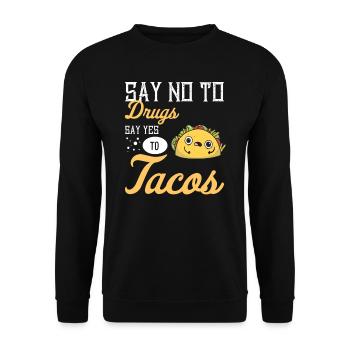 Taco Mexican Food Mexique Tortilla Burrito - Sweat-shirt Unisexe - noir - Devant - Alina (178cm) & Michal (187cm)