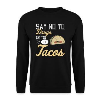 Taco Mexican Food Mexique Tortilla Burrito - Sweat-shirt Unisexe - noir - Devant - Alina (178cm) & Michal (187cm)