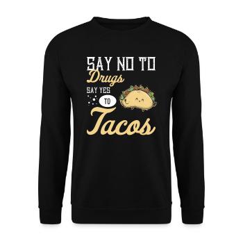 Taco Mexican Food Mexique Tortilla Burrito - Sweat-shirt Unisexe - noir - Devant - Alina (178cm) & Michal (187cm)