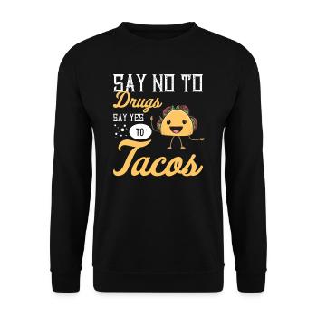 Taco Mexican Food Mexique Tortilla Burrito - Sweat-shirt Unisexe - noir - Devant - Alina (178cm) & Michal (187cm)