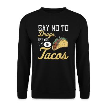 Taco Mexican Food Mexique Tortilla Burrito - Sweat-shirt Unisexe - noir - Devant - Alina (178cm) & Michal (187cm)