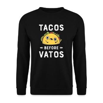 Taco Mexican Food Mexique Tortilla Burrito - Sweat-shirt Unisexe - noir - Devant - Alina (178cm) & Michal (187cm)