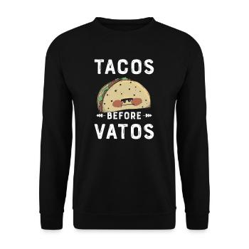 Taco Mexican Food Mexique Tortilla Burrito - Sweat-shirt Unisexe - noir - Devant - Alina (178cm) & Michal (187cm)