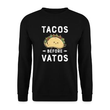 Taco Mexican Food Mexique Tortilla Burrito - Sweat-shirt Unisexe - noir - Devant - Alina (178cm) & Michal (187cm)