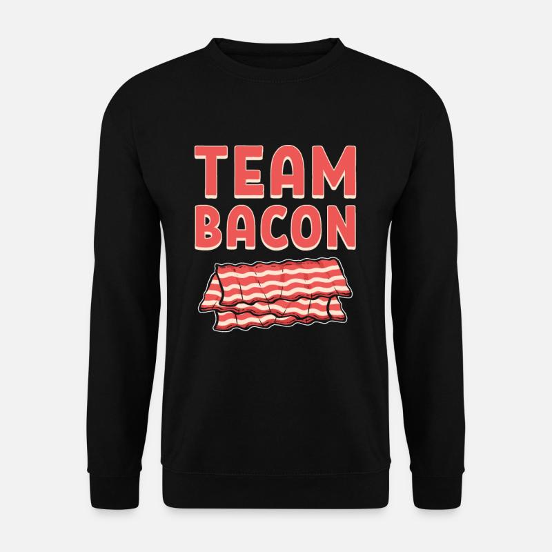 Team Bacon Ham Meat Breakfast Bacon and Egg - Unisex Pullover - Schwarz