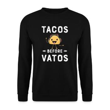 Taco Mexican Food Mexique Tortilla Burrito - Sweat-shirt Unisexe - noir - Devant - Alina (178cm) & Michal (187cm)