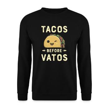 Taco Mexican Food Mexique Tortilla Burrito - Sweat-shirt Unisexe - noir - Devant - Alina (178cm) & Michal (187cm)
