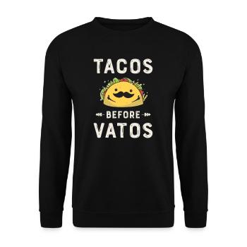 Taco Mexican Food Mexique Tortilla Burrito - Sweat-shirt Unisexe - noir - Devant - Alina (178cm) & Michal (187cm)