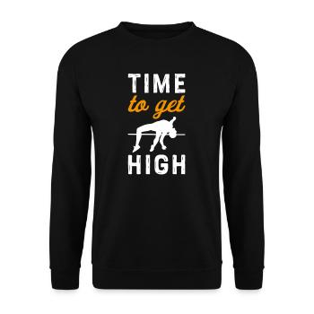 Pole vault High jump Athletics Decathlon - Unisex Sweatshirt - black - Front - Alina (178cm) & Michal (187cm)
