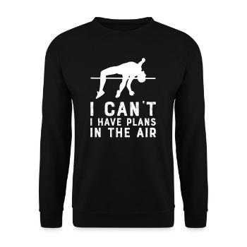 Pole vault High jump Athletics Decathlon - Unisex Sweatshirt - black - Front - Alina (178cm) & Michal (187cm)