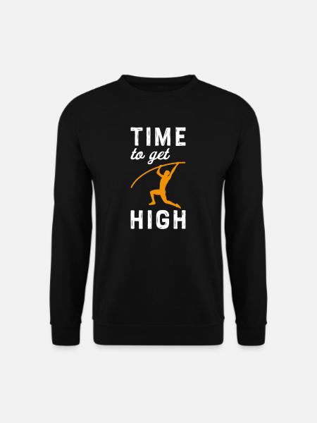 Stabhochsprung Hochsprung Leichtathletik Zehnkampf - Unisex Pullover - Schwarz