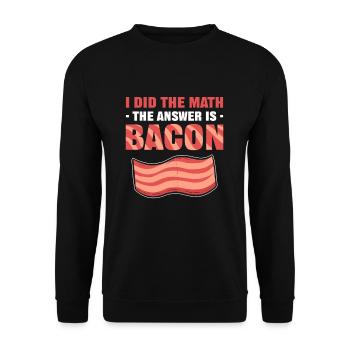 Bacon Truie Jambon Barbecue Bacon fumé - Sweat-shirt Unisexe - noir - Devant - Alina (178cm) & Michal (187cm)