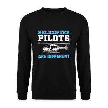 Helicopter Pilots Are Different - Unisex Sweatshirt - black - Front - Alina (178cm) & Michal (187cm)