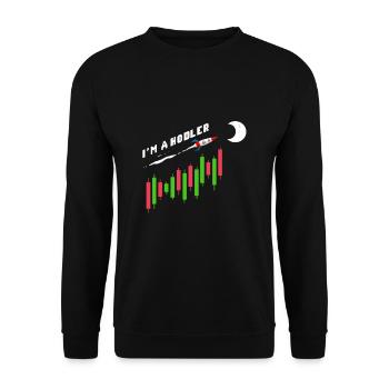 I'm A Hodler Cryptocurrency Crypto - Unisex Pullover - Schwarz - Vorne - Alina (178cm) & Michal (187cm)